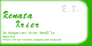 renata krier business card